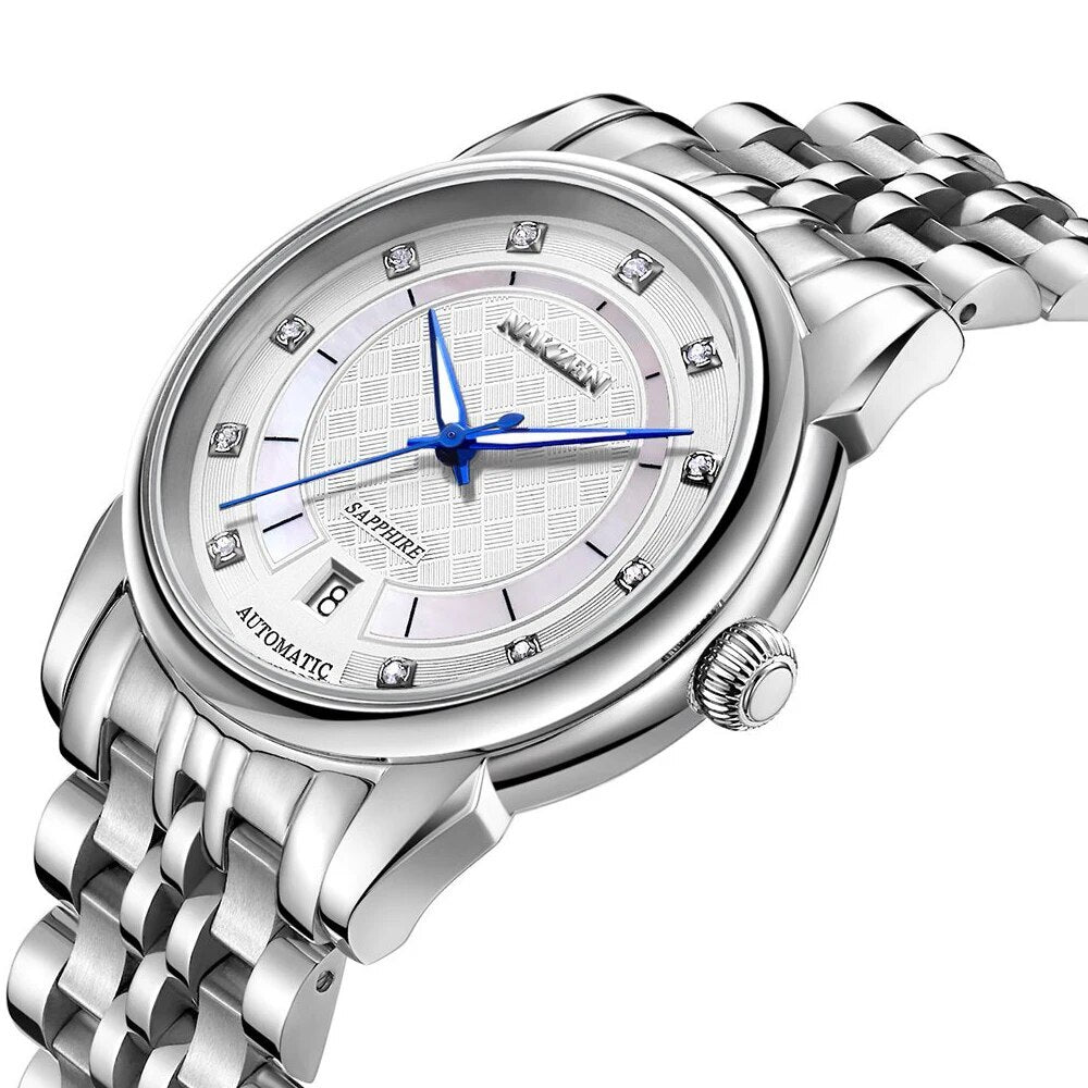 Men Automatic NH35 Movement Mechanical Watch Mens Luminous Waterproof Diamond Classic Wrist Watches Reloj Hombre 6033