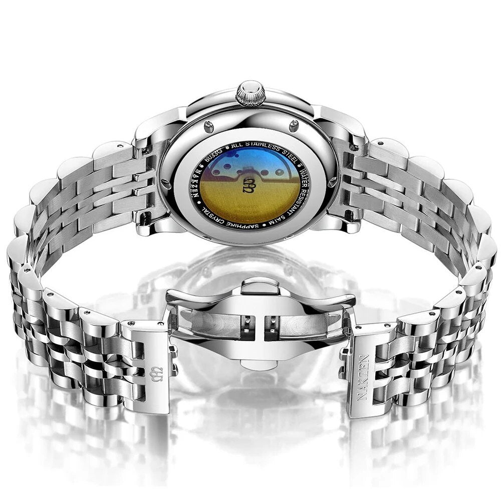 Men Automatic NH35 Movement Mechanical Watch Mens Luminous Waterproof Diamond Classic Wrist Watches Reloj Hombre 6033