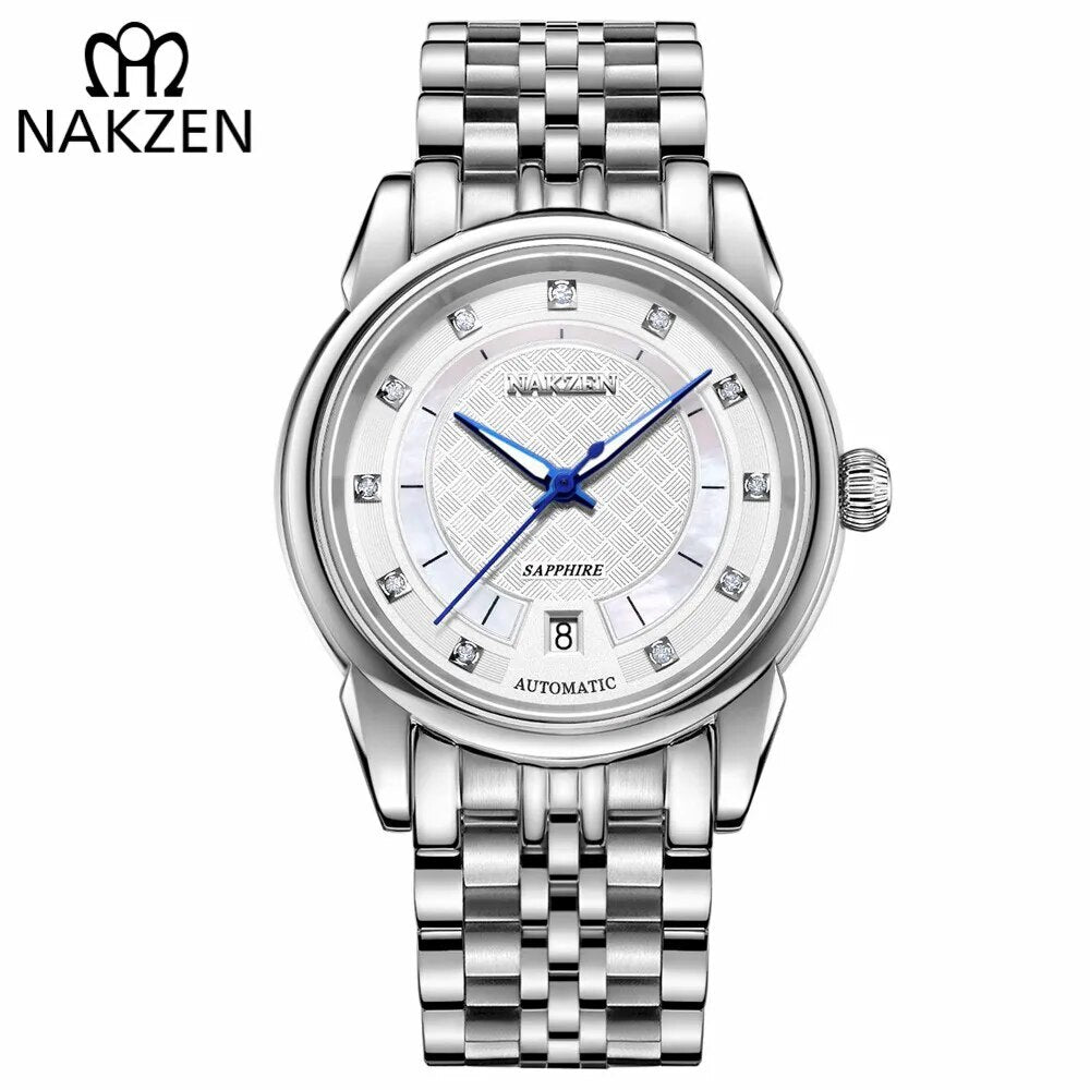 Men Automatic NH35 Movement Mechanical Watch Mens Luminous Waterproof Diamond Classic Wrist Watches Reloj Hombre 6033