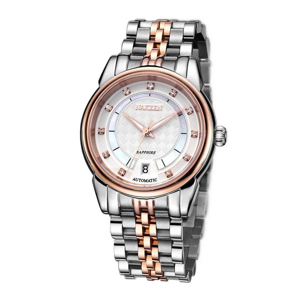 Men Automatic NH35 Movement Mechanical Watch Mens Luminous Waterproof Diamond Classic Wrist Watches Reloj Hombre 6033