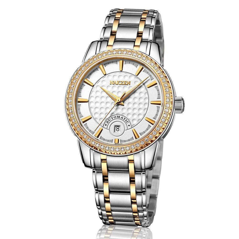 NAKZEN Men Mechanical Watch Men's Automatic Miyota 8215 Movement Diamond Watches Sapphire Wrist Watch Male Waterproof Clock 6020-8