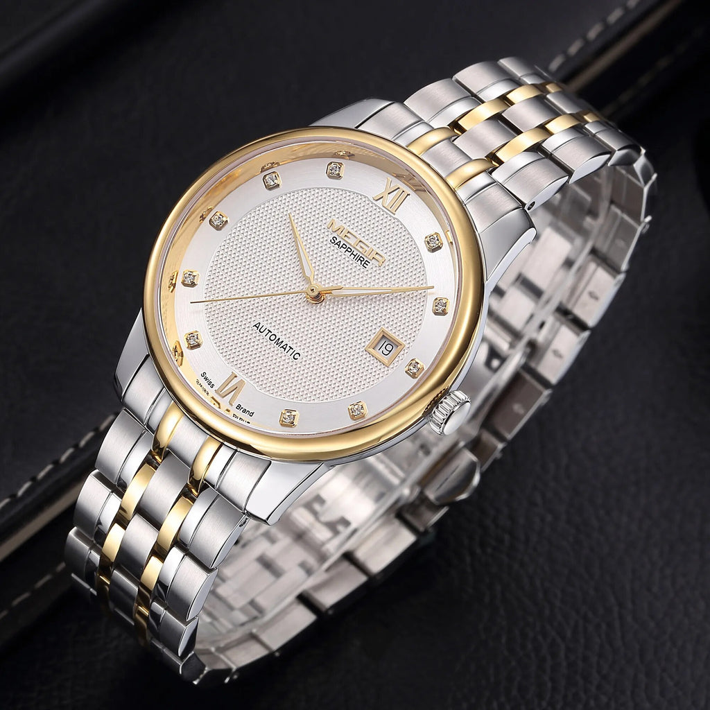 Men Watches Stainless Steel Bracelet Sapphire Automatic Mechanical Watch Luxury Business Wristwatches Clock Reloj Hombre 96002