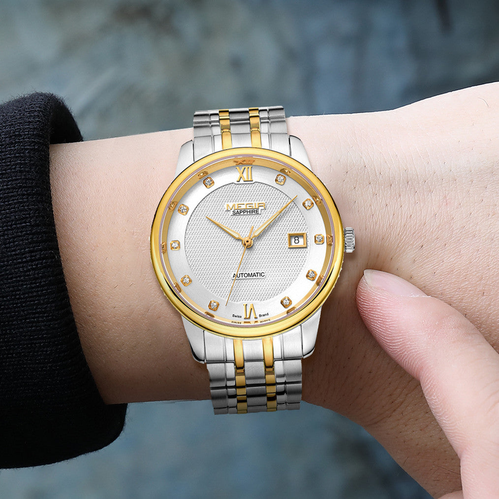 Men Watches Stainless Steel Bracelet Sapphire Automatic Mechanical Watch Luxury Business Wristwatches Clock Reloj Hombre 96002