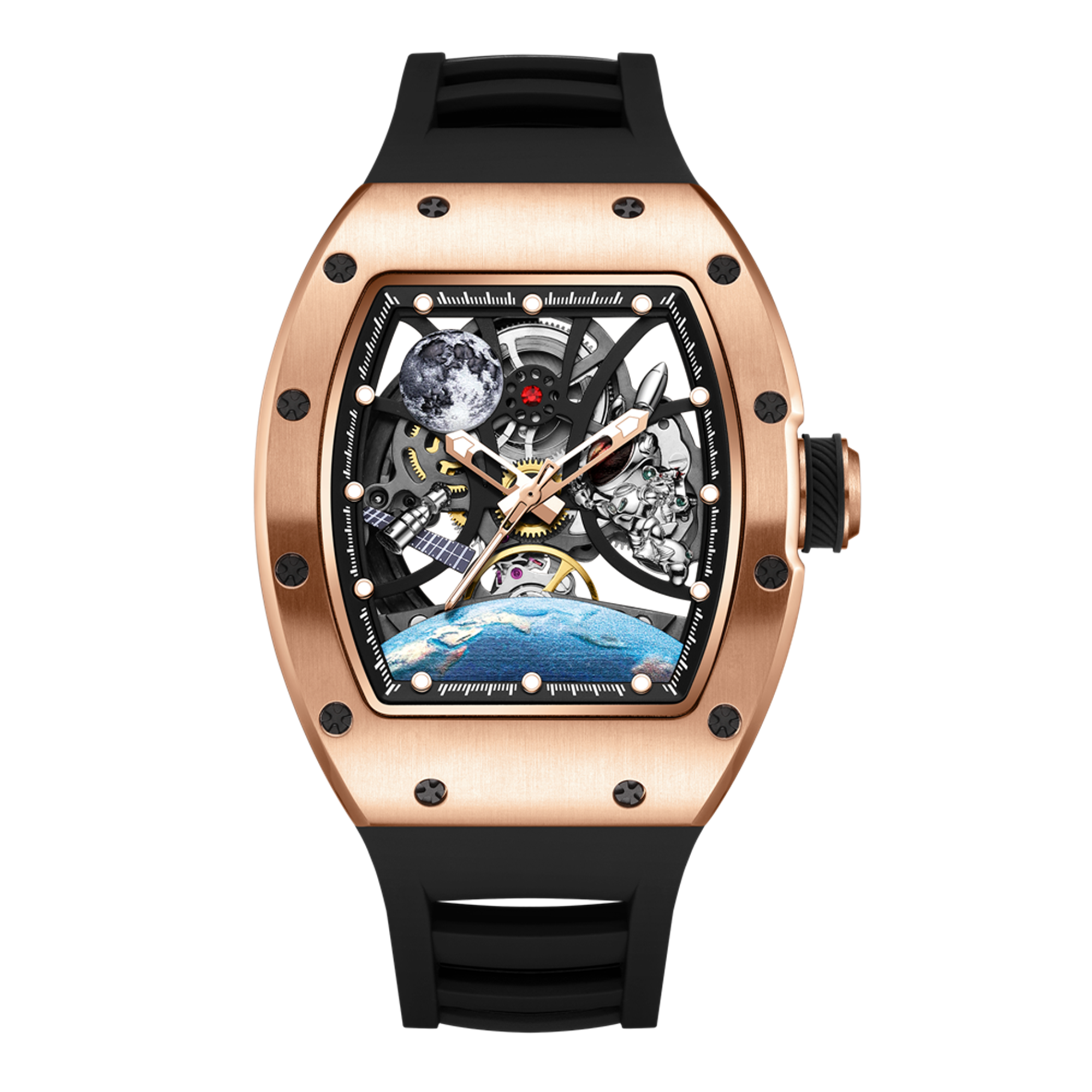 MEGIR Skeleton Dial Automatic Mechanical Movement Men Watch Fashion Sport Wristwatches Waterproof Man Clock Reloj Hombre 9190-14-8