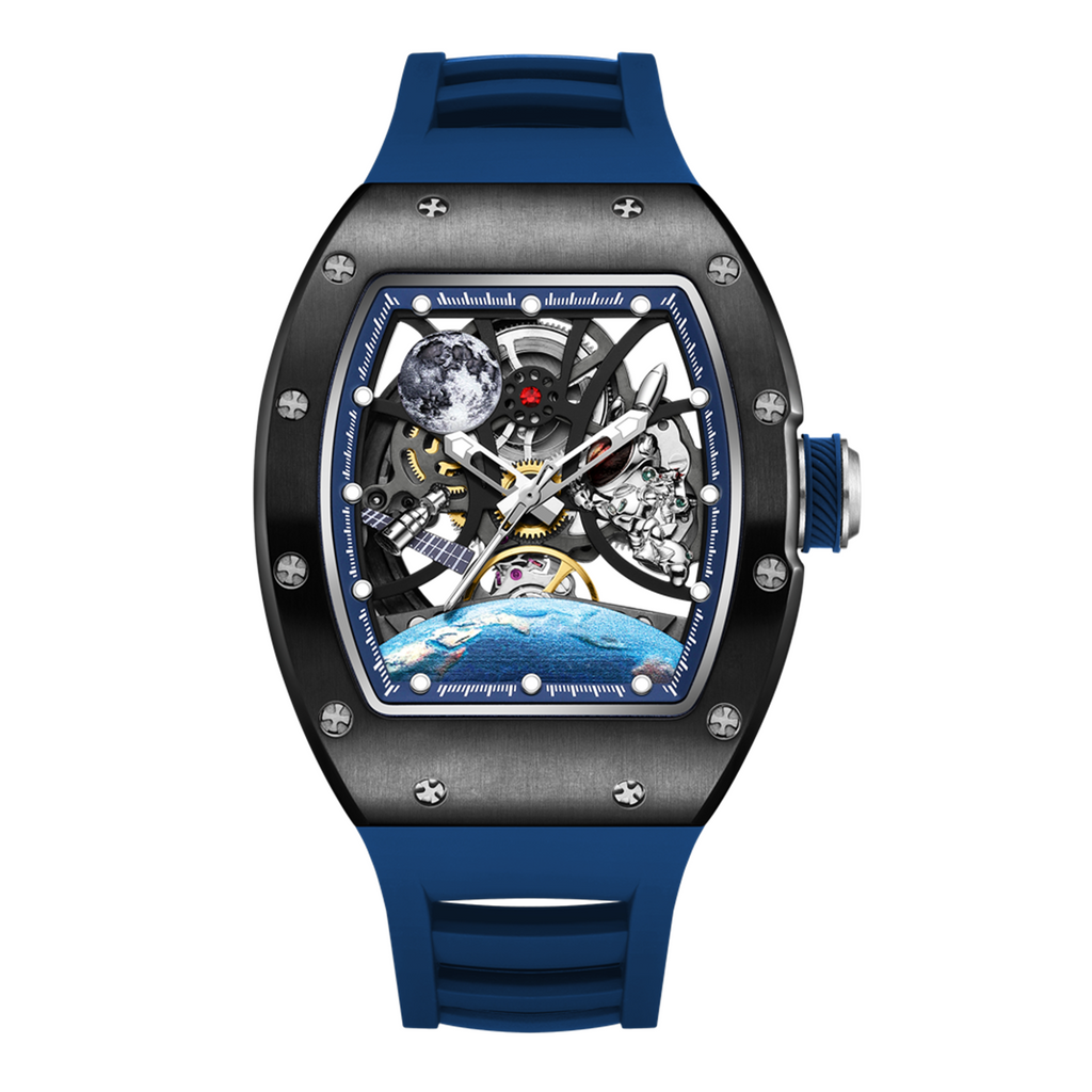 MEGIR Skeleton Dial Automatic Mechanical Movement Men Watch Fashion Sport Wristwatches Waterproof Man Clock Reloj Hombre 9190-14-9