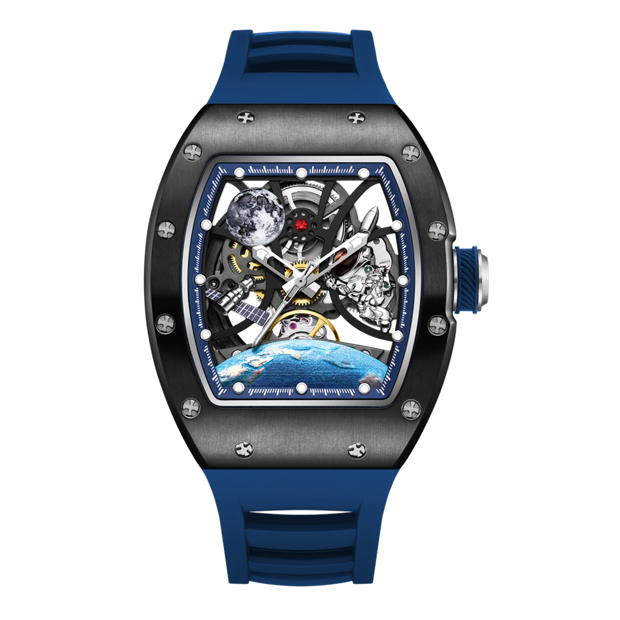 MEGIR Skeleton Dial Automatic Mechanical Movement Men Watch Fashion Sport Wristwatches Waterproof Man Clock Reloj Hombre 9190-14-9