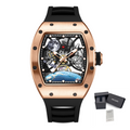 MEGIR Skeleton Dial Automatic Mechanical Movement Men Watch Fashion Sport Wristwatches Waterproof Man Clock Reloj Hombre 9190-14-14
