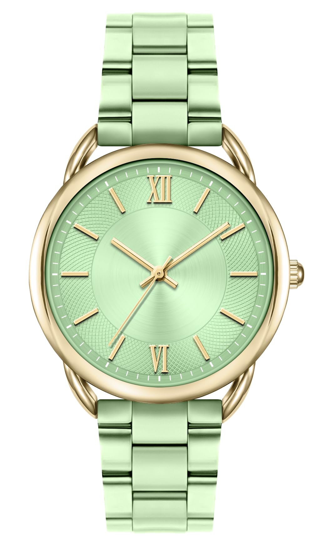 Bisley Womens Gold Watch Mint Metal Bracelet Watch Three Hand Analog Watch